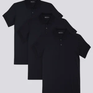 Kit 3x Camisa Polo Black Ville