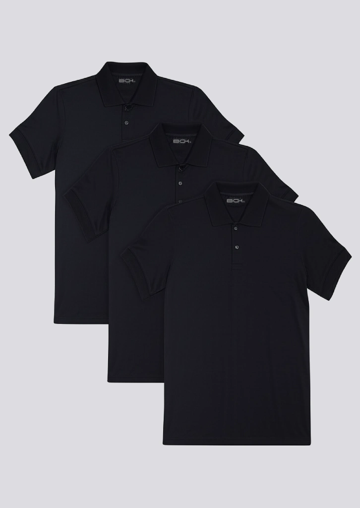 Kit 3x Camisa Polo Black Ville