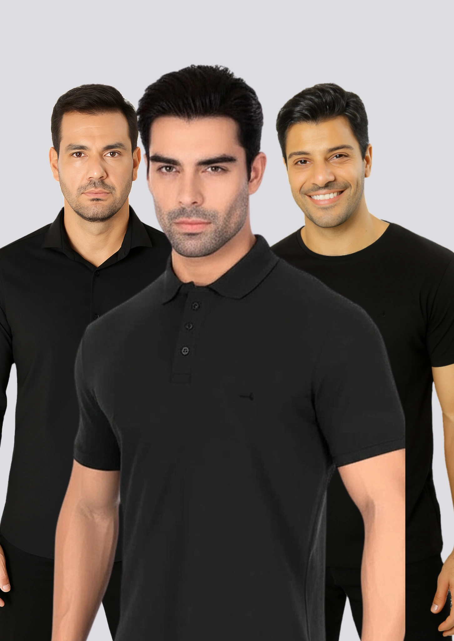 Kit de 3 Camisa Básico Masculino | Armário Capsula